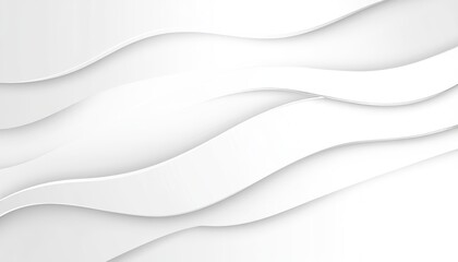 Elegant Minimalist White Curves Texture with Soft Waves Pattern for Sophisticated Background Design