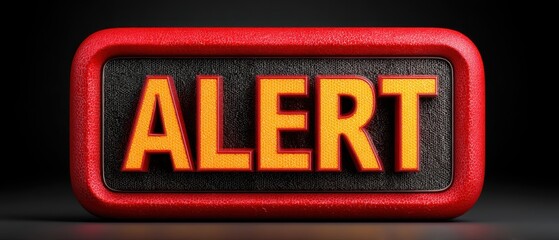 A striking red and black alert sign emphasizes the importance of vigilance in various situations, capturing attention with its bold colors and clear messaging.