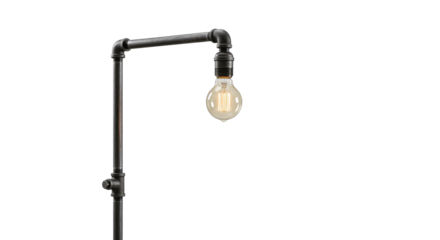 Industrial Pipe Lamp with Edison Bulb.