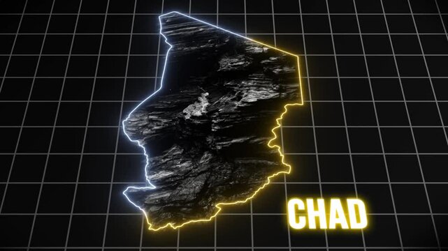 Chad Map 3D Neon Animation