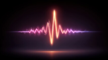 A vibrant digital representation of a sound wave, showcasing energy and rhythm