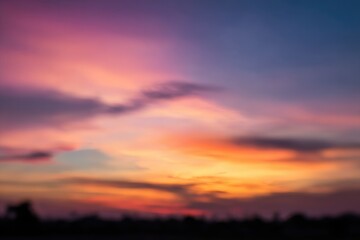 Fototapeta premium Blurry sunset sky, soft colors