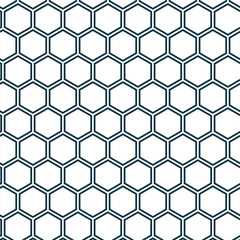 abstract seamless see green colour hexagon honeycomb vector pattern design