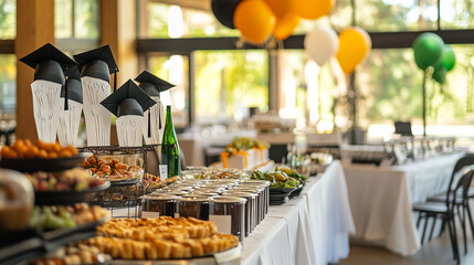 Table setup of graduation party