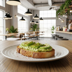 Delicious Breakfast Avocado Toast and Coffee for a Healthy