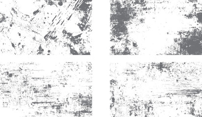 overlay textures set with urban grunge spray paint scratches and ink splatter for edgy design projects, distressed black grain overlay texture featuring old damage.