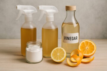 Promoting a green lifestyle, natural cleaning products offer a sustainable alternative to harsh chemicals, using vinegar, citrus fruits, and baking soda
