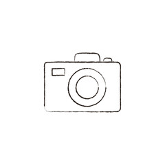 Line vector illustration of a digital camera. digital camera hand drawn. digital photo camera. icon