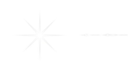 A bright star flare isolated on white background