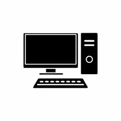 creative details Desktop computer icon Vector Illustration