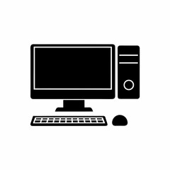 creative details Desktop computer icon Vector Illustration