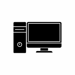 creative details Desktop computer icon Vector Illustration