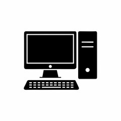creative details Desktop computer icon Vector Illustration