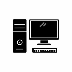 creative details Desktop computer icon Vector Illustration