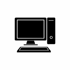 Fototapeta premium creative details Desktop computer icon Vector Illustration
