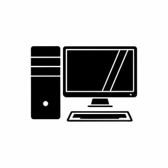 creative details Desktop computer icon Vector Illustration
