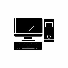 creative details Desktop computer icon Vector Illustration
