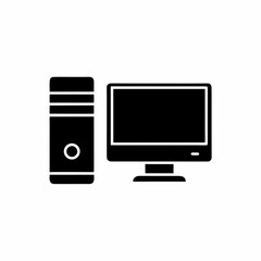creative details Desktop computer icon Vector Illustration