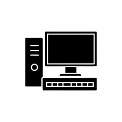 creative details Desktop computer icon Vector Illustration