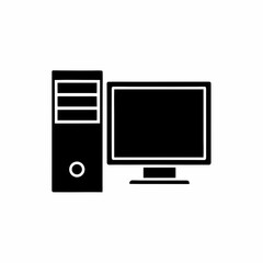 creative details Desktop computer icon Vector Illustration