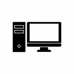 creative details Desktop computer icon Vector Illustration