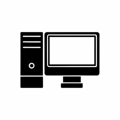 creative details Desktop computer icon Vector Illustration