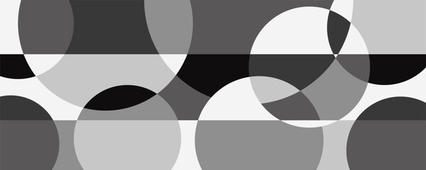 Abstract Grayscale Geometric Shapes Background