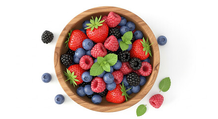 Mix Berries in Bowl
