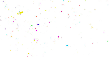 Confetti Transparent Background. Confeti Failling White Background. 3d Rendering Transparent...