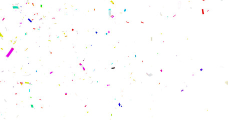 Confetti Transparent Background. Confeti Failling White Background. 3d Rendering Transparent...