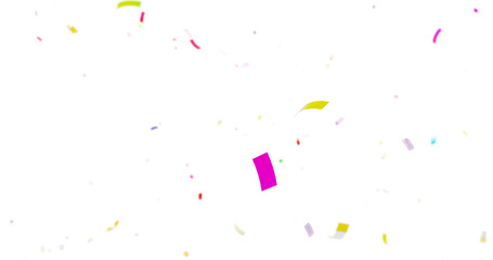Confetti Transparent Background. Confeti Failling White Background. 3d Rendering Transparent...