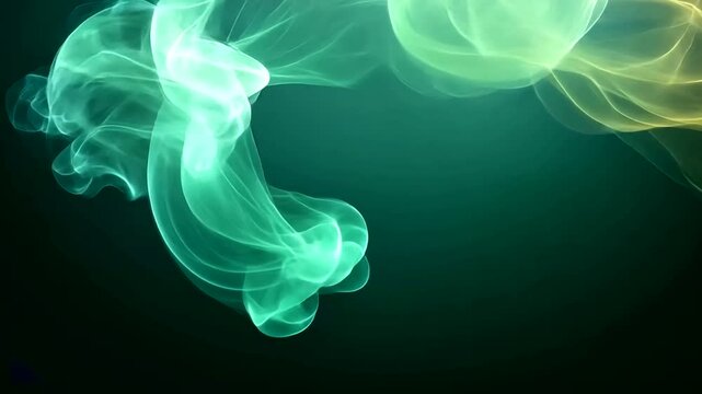 Abstract flowing smoke effect on dark background animated seamlessly loopable