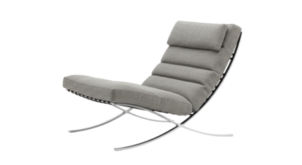 Modern Barcelona Chair Isolated on White.