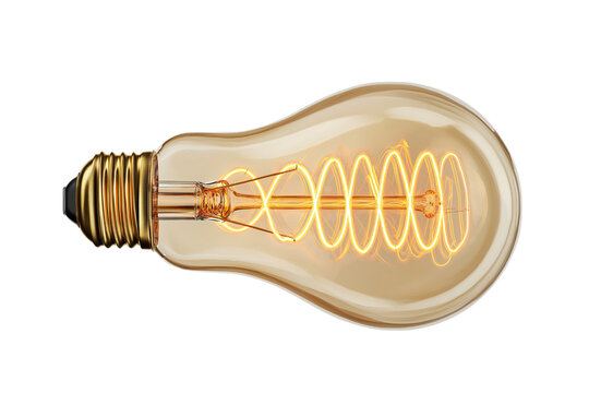 vintage light bulb  isolated on white background