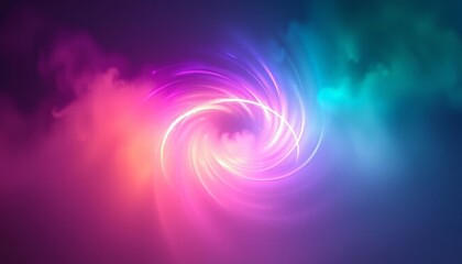 Fototapeta premium Vibrant Pink Blue Swirl Abstract Light Energy Background Image