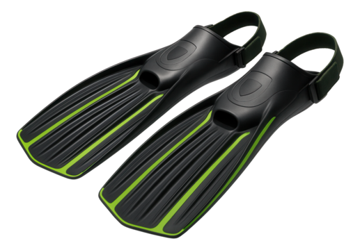 Fins with a hydrodynamic ribbed blade for technical cave diving