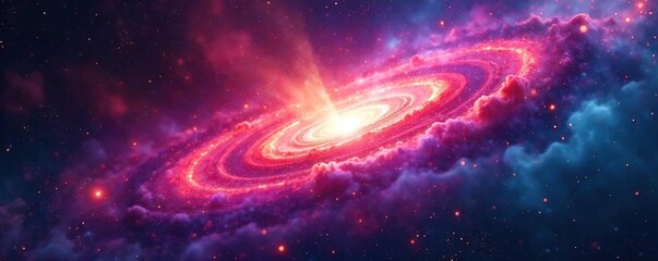 Vibrant Swirling Nebula Cosmic Dust and Energy Abstract Motion Background