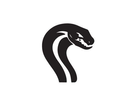 Black Snake Silhouette. Snake icon. Snake logo. Black snake silhouette isolated on white background. Vector illustration.	