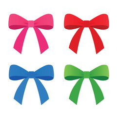 Colorful Bows Collection, ribbons vector