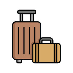 luggage icon vector design template simple and clean