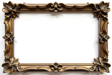 Vintage Ornate Gold Frame Featuring Floral Designs

