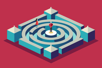 Success icon with a red dart arrow hitting the center of a target, symbolizing business aim and goal