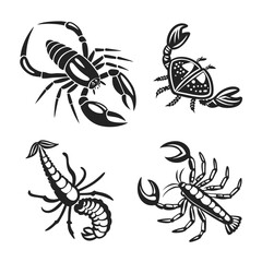 crayfish vector illustration