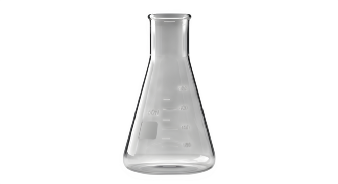 Empty Erlenmeyer Flask Isolated PNG