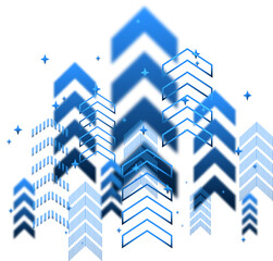 business arrow up growth technology on grid line dark blue. graph stock market trading investment. chart trend profit income