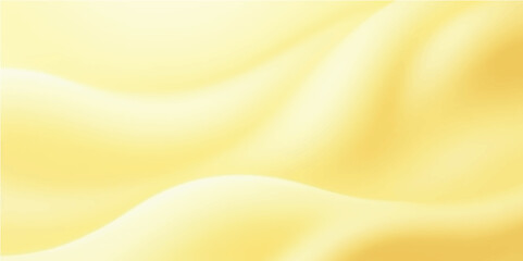 Abstract golden yellow silk wave background with smooth shiny texture and elegant fabric design