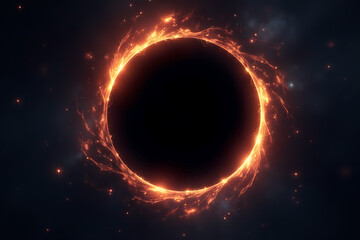 Solar Eclipse with Radiant Corona and Fiery Prominences

