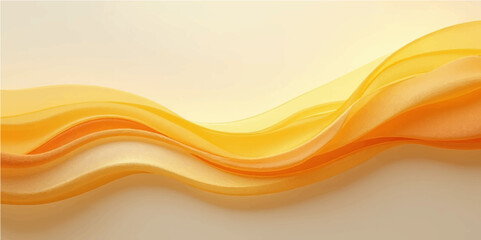 Abstract orange wave vector design with flowing light and fluid curve patterns for modern backgrounds