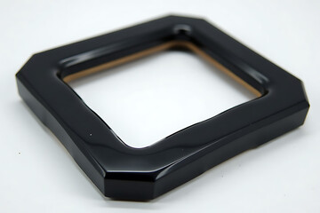 Black Square Object with Hollow Center – Camera Lens Mount or Filter Ring

