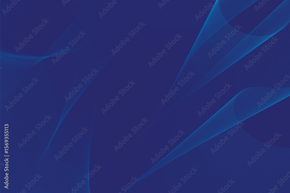 Poster abstract dark blue background with light blue flowing lines and subtle curved shapes design element 